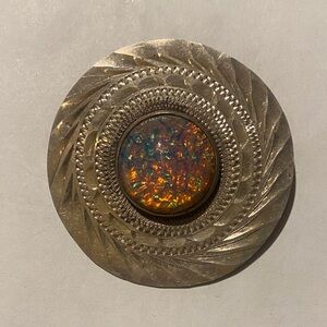 Large Vintage Mexico Sterling pendant or brooch